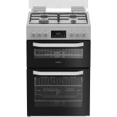 Hotpoint HDG6GDCW Freestanding 60cm Gas Double Cooker - White