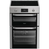 Hotpoint HDE6IDC2X Freestanding 60cm Induction Double Cooker - Inox
