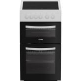 Indesit ITE5VMW Freestanding 50cm Electric Cooker with Ceramic Hob