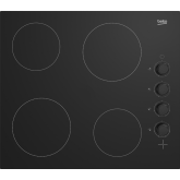 Beko HIC64102 60cm Ceramic Hob - Black