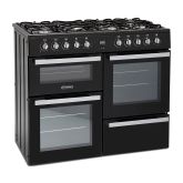 Montpellier MDF100K Dual Fuel Range Cooker in Black