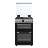 Montpellier MDOG60LS 60cm Double Gas Cooker in Silver