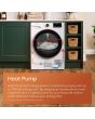 Hotpoint CHD94MWBSUK Fabric Care 9kg Heat Pump Tumble Dryer with HomeWhiz
