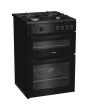 Indesit IDG6GB 60cm Gas Double Cooker - Black