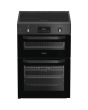 Hotpoint HDE6IDC2SA 60cm Freestanding Electric Double Cooker with Induction Hob