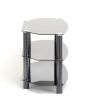 PPS C303C-800-3BB Black Stain Legs Curved Glass Stand