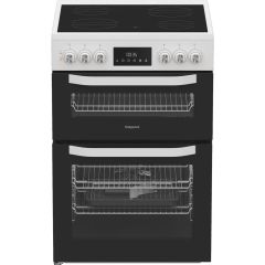 Hotpoint HTE6VDCW Freestanding 60cm Ceramic Electric Cooker - White