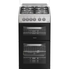 Hotpoint HDG5GCX Freestanding 50cm Gas Double Cooker - Inox