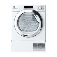 Hoover BATD H7A2TCE-80 H-DRY 300 PRO Integrated 7kg Heat Pump Tumble Dryer - A++ Energy Rated - White & Chrome