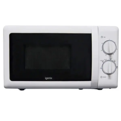 Igenix IG2083 20L 800W Manual Solo Microwave with Stainless Steel Cavity White