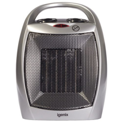 Igenix IG9030 1800W PTC Ceramic Fan Heater Silver