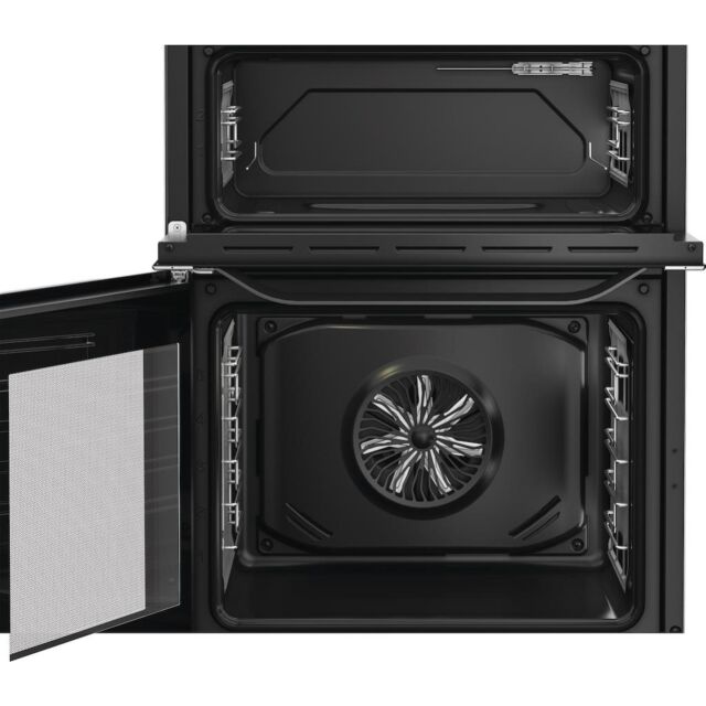 Hotpoint HDE6IDC2SA 60cm Freestanding Electric Double Cooker with Induction Hob