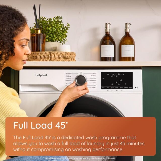 Hotpoint HBD9681BANTISTAINUK 9kg Wash 6kg Dry AntiStain Washer Dryer - Black