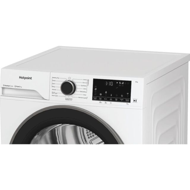 Hotpoint CHD94MWBSUK Fabric Care 9kg Heat Pump Tumble Dryer with HomeWhiz