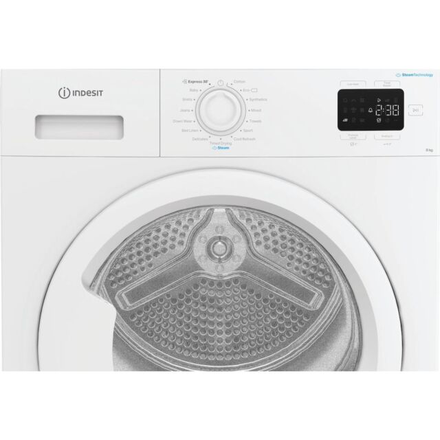 Indesit C YSD 82D WW UK Freestanding 8kg Heat Pump Tumble Dryer