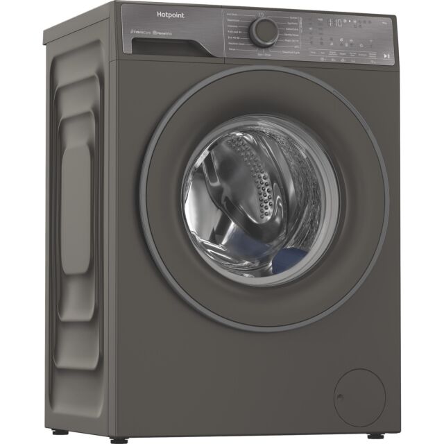 Hotpoint HB93WGCAREUK Fabric Care Freestanding 9kg 1400rpm Washing Machine with HomeWhiz - Manhattan Grey