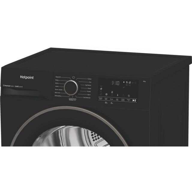 Hotpoint CHSD83MBBUK Freestanding 8kg Heat Pump Tumble Dryer with ColdGuard - Black