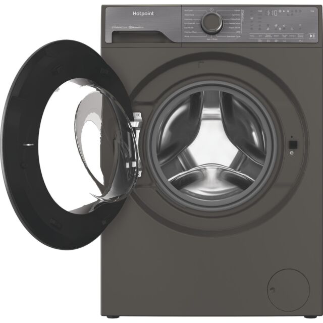 Hotpoint HB93WGCAREUK Fabric Care Freestanding 9kg 1400rpm Washing Machine with HomeWhiz - Manhattan Grey