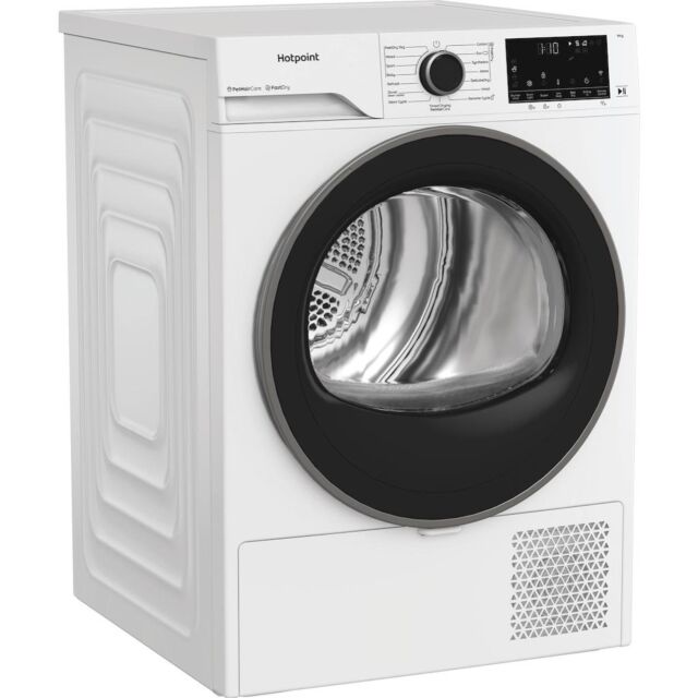 Hotpoint CHD94MWBSUK Fabric Care 9kg Heat Pump Tumble Dryer with HomeWhiz