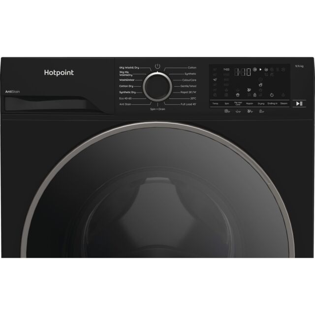 Hotpoint HBD9681BANTISTAINUK 9kg Wash 6kg Dry AntiStain Washer Dryer - Black