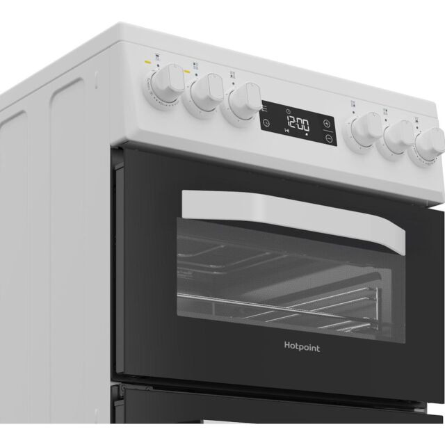 Hotpoint HDE5VDCW 50cm Electric Cooker with Ceramic Hob - White