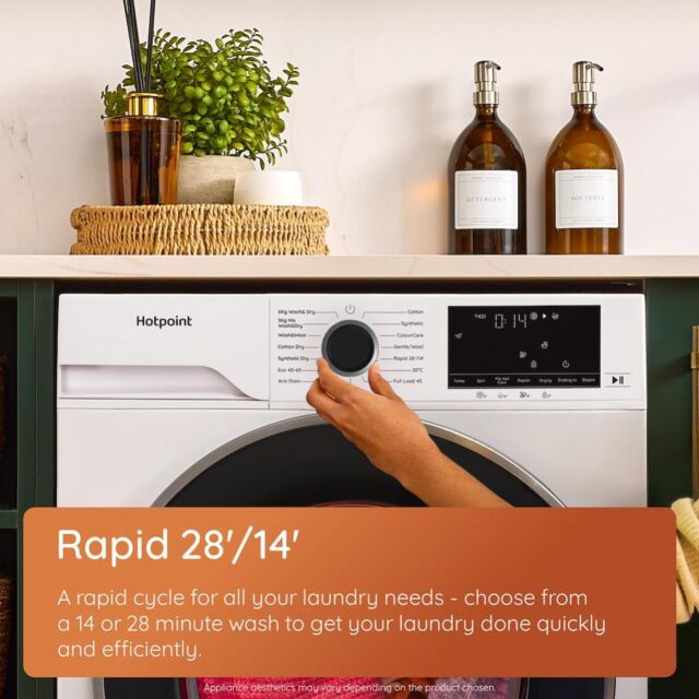 Hotpoint HBD1781GANTISTAINUK 10kg Wash 7kg Dry 1400rpm AntiStain Washer Dryer - Graphite