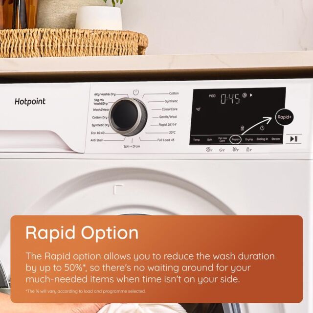 Hotpoint HBD1781ANTISTAINUK 10kg Wash 7kg Dry 1400rpm AntiStain Washer Dryer - White