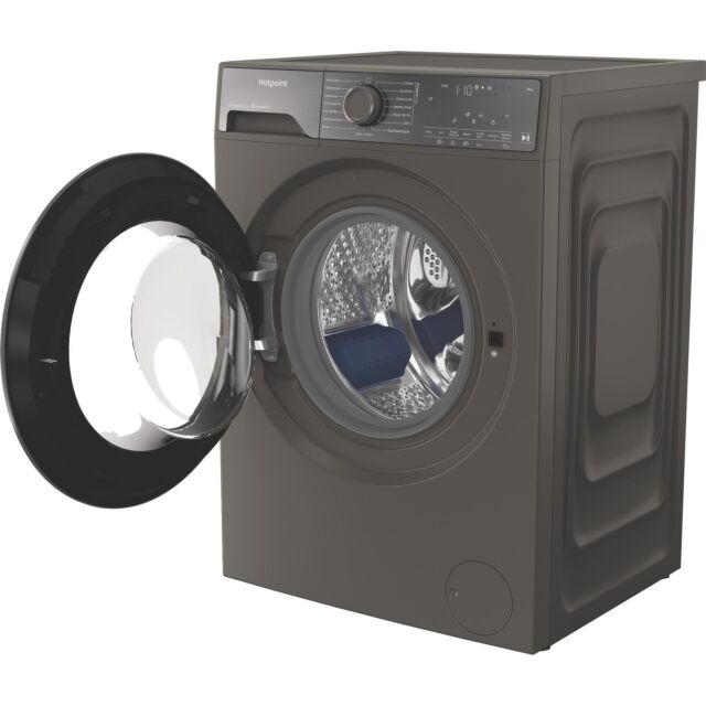 Hotpoint HB93WGCAREUK Fabric Care Freestanding 9kg 1400rpm Washing Machine with HomeWhiz - Manhattan Grey