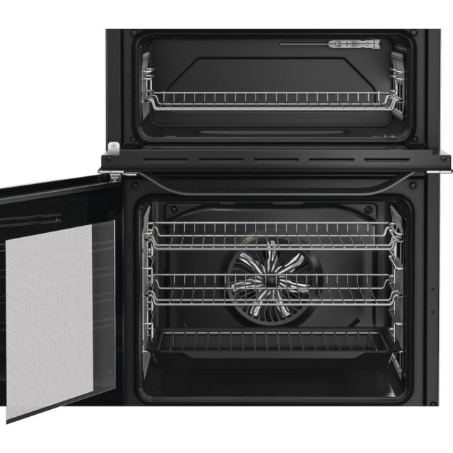 Hotpoint HDE6IDC2SA 60cm Freestanding Electric Double Cooker with Induction Hob