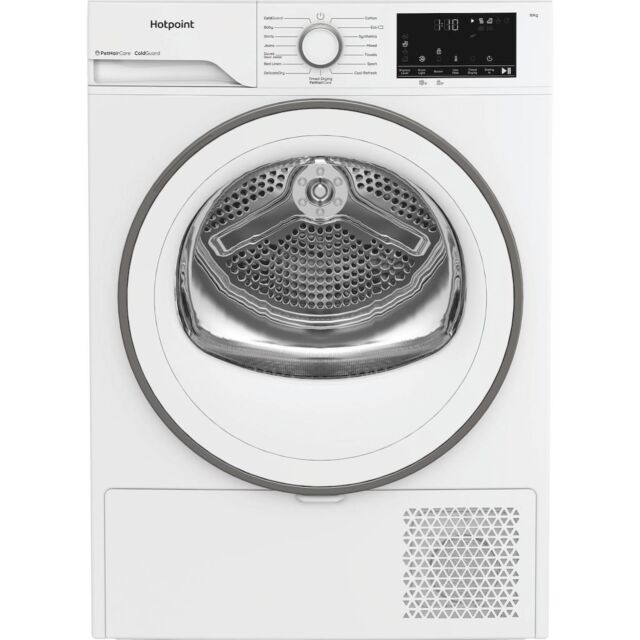 Hotpoint CHD103MWWUK Freestanding 10kg Heat Pump Tumble Dryer with PetHairCare