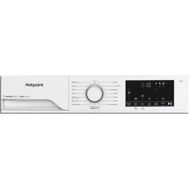 Hotpoint CHD103MWWUK Freestanding 10kg Heat Pump Tumble Dryer with PetHairCare