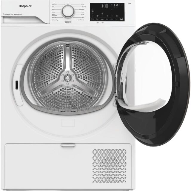 Hotpoint CHD103MWWUK Freestanding 10kg Heat Pump Tumble Dryer with PetHairCare
