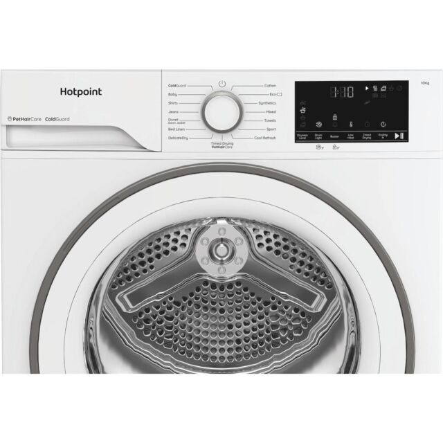 Hotpoint CHD103MWWUK Freestanding 10kg Heat Pump Tumble Dryer with PetHairCare