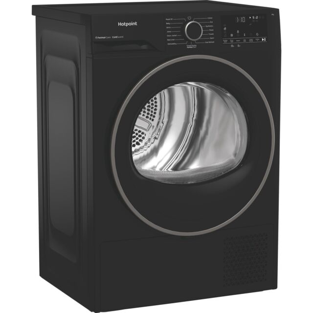 Hotpoint CHSD83MBBUK Freestanding 8kg Heat Pump Tumble Dryer with ColdGuard - Black