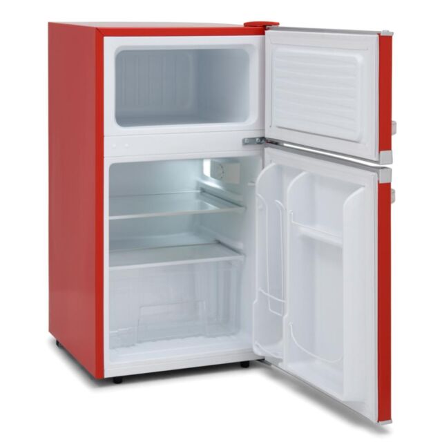 Montpellier MAB2035R Undercounter Retro Fridge Freezer in Red