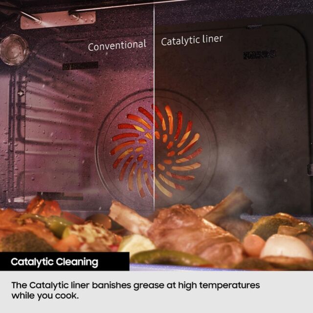 Samsung NV7B41207AB Series 4 Smart Oven with Catalytic Cleaning - Black Stainless
