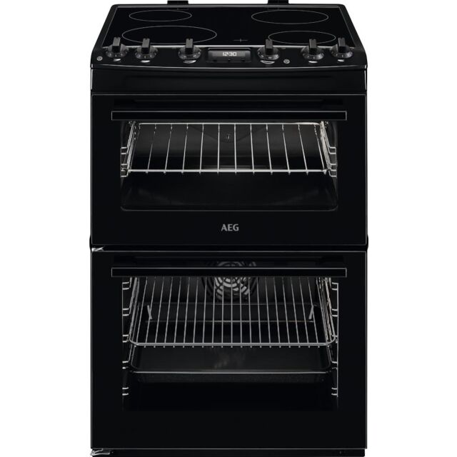 AEG CCX6540ACB Ceramic Electric Cooker with Double Oven