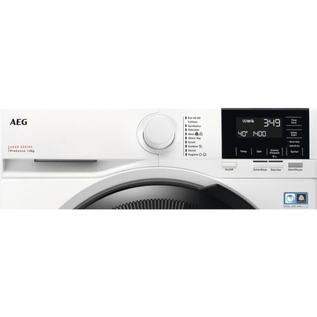AEG LFR61842B 6000 Series Short Front Loading Full Size 8kg Washing Machine