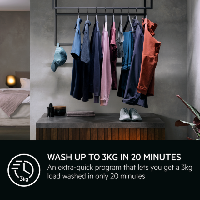 AEG LFR61842B 6000 Series Short Front Loading Full Size 8kg Washing Machine