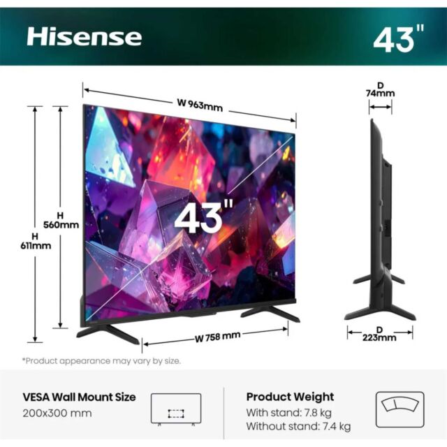 Hisense 43E7STUKPRO