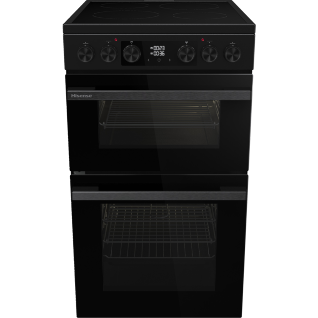 Hisense HDCEC5C10B Electric Cooker With Double Oven, 50 Cm
