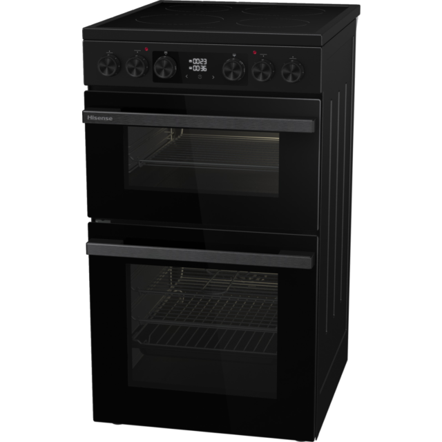 Hisense HDCEC5C10B Electric Cooker With Double Oven, 50 Cm