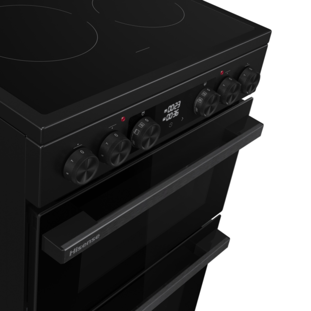 Hisense HDCEC5C10B Electric Cooker With Double Oven, 50 Cm