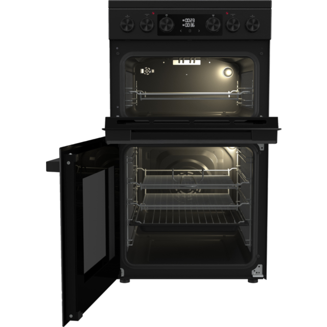 Hisense HDCEC5C10B Electric Cooker With Double Oven, 50 Cm