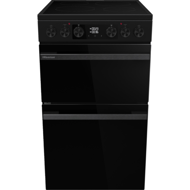 Hisense HDCEC5C10B Electric Cooker With Double Oven, 50 Cm