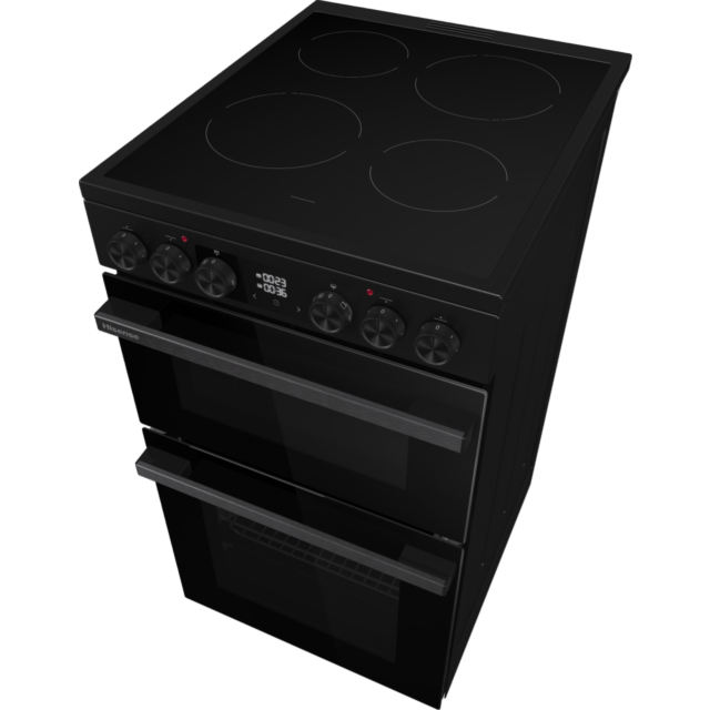 Hisense HDCEC5C10B Electric Cooker With Double Oven, 50 Cm