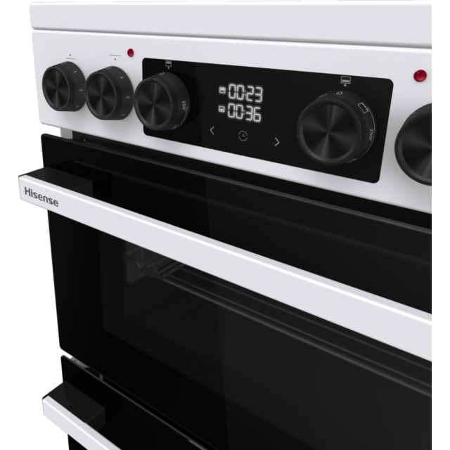 Hisense HDCEC5C10W Electric Cooker With Double Oven, 50 Cm