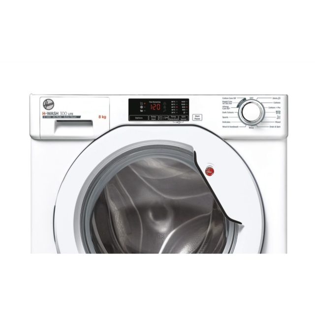 Hoover HBWS48D1W4J-80 Integrated Washing Machine, 8Kg, 1400 Spin, White, B Rated