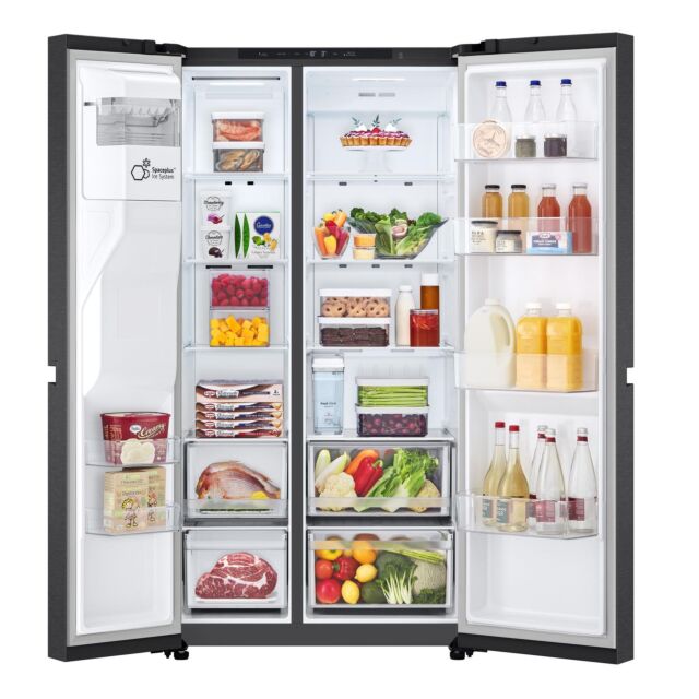 LG GSLC40EPPE 91.3Cm 50/50 Frost Free American Fridge Freezer - Matte Black