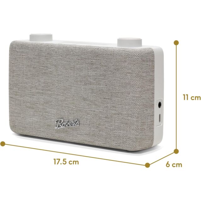 Roberts PLAYFMW FM/MW/LW Compact and Portable Radio - White